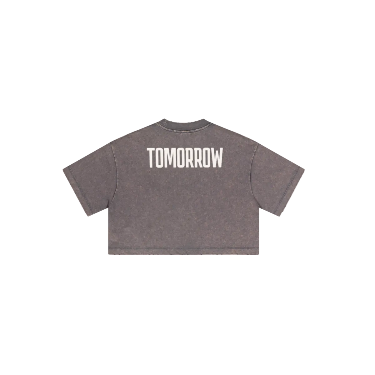 230GSM Women’s Cool-Touch Cropped High-Street Color Retro Snow-Wash T-shirt Raspberry Purple