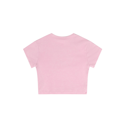 235GSM Women's Washed Stretch Cotton Slim T-shirt Pink