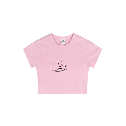 235GSM Women's Washed Stretch Cotton Slim T-shirt Pink