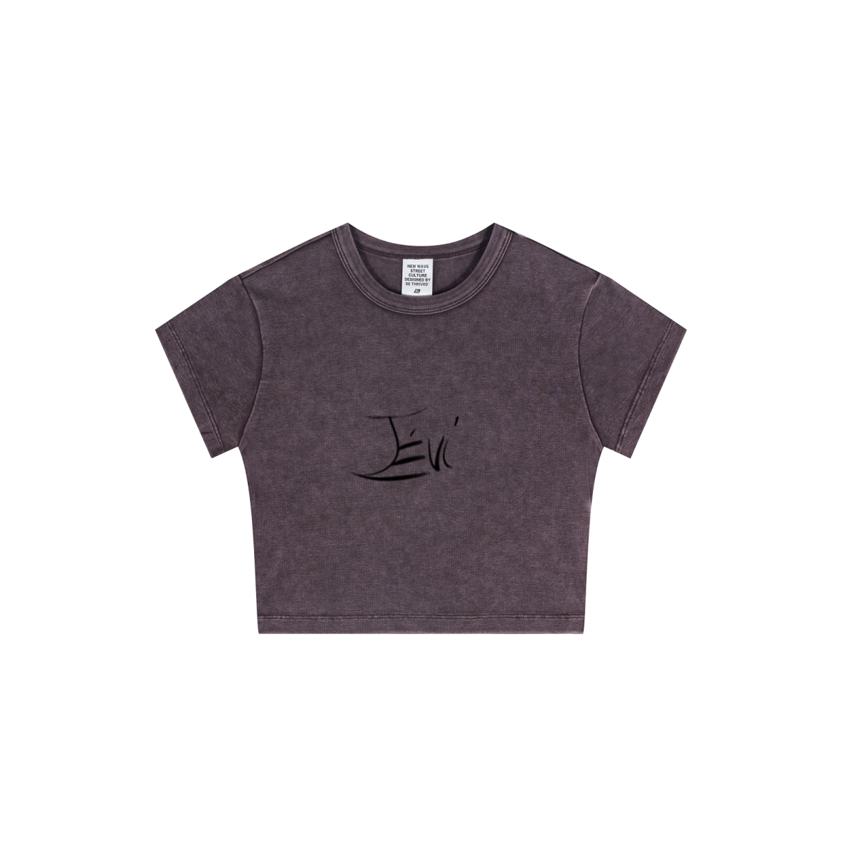 235GSM Women's Washed Stretch Cotton Slim T-shirt Grape Purple